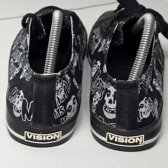 Rare Vintage The MisFits Sneakers Mens 8 Vision Street Wear Crimson Ghost Punk - Picture 4 of 11